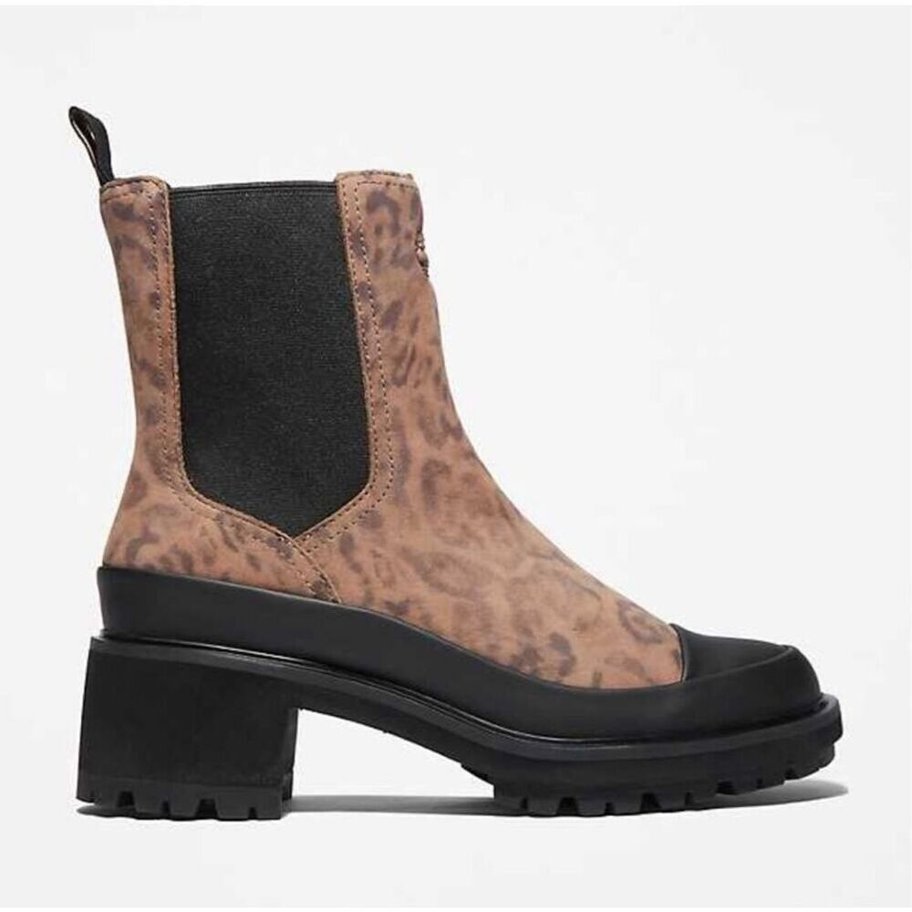 TIMBERLAND KORI PARK 2 Leopard Heeled Chelsea Boots